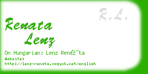 renata lenz business card